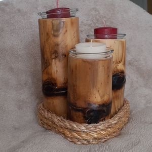 Bamboo Handcrafted CANDLE HOLDER